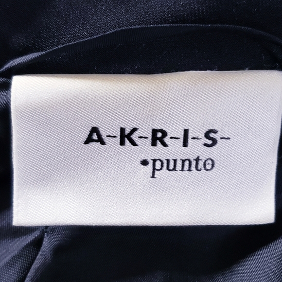 Akris Punto Black One Button Wool Blazer Career Office Tailored Jacket Size 10 - Picture 8 of 11